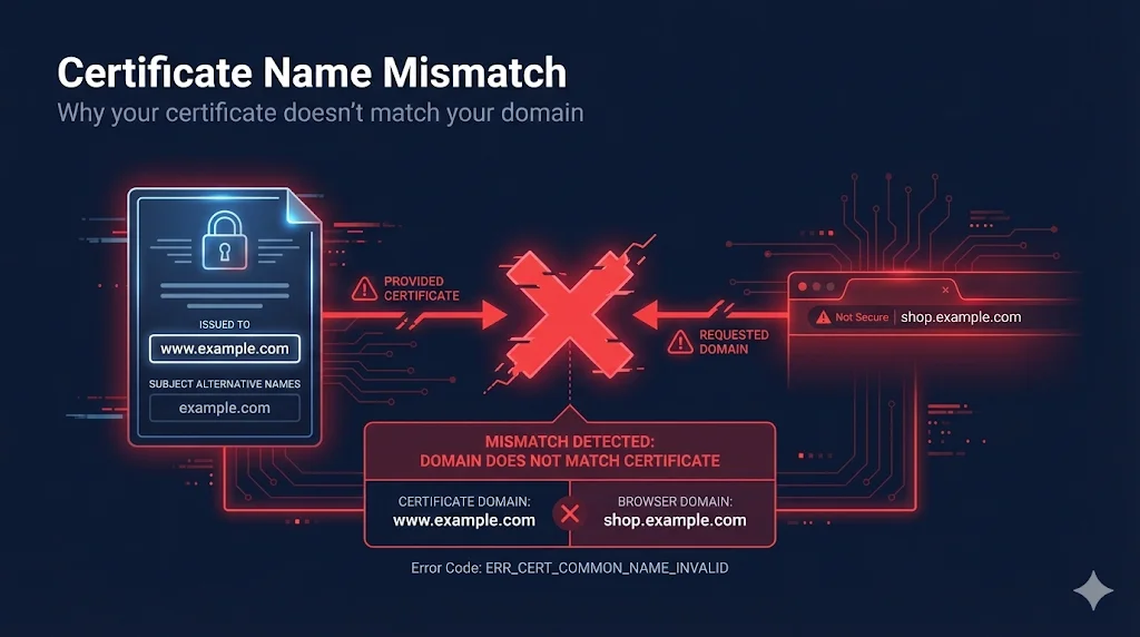 Certificate name mismatch troubleshooting guide