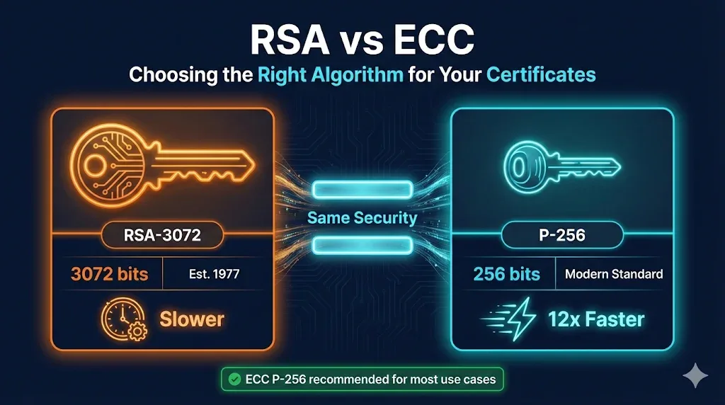 RSA vs ECC Algorithm Comparison