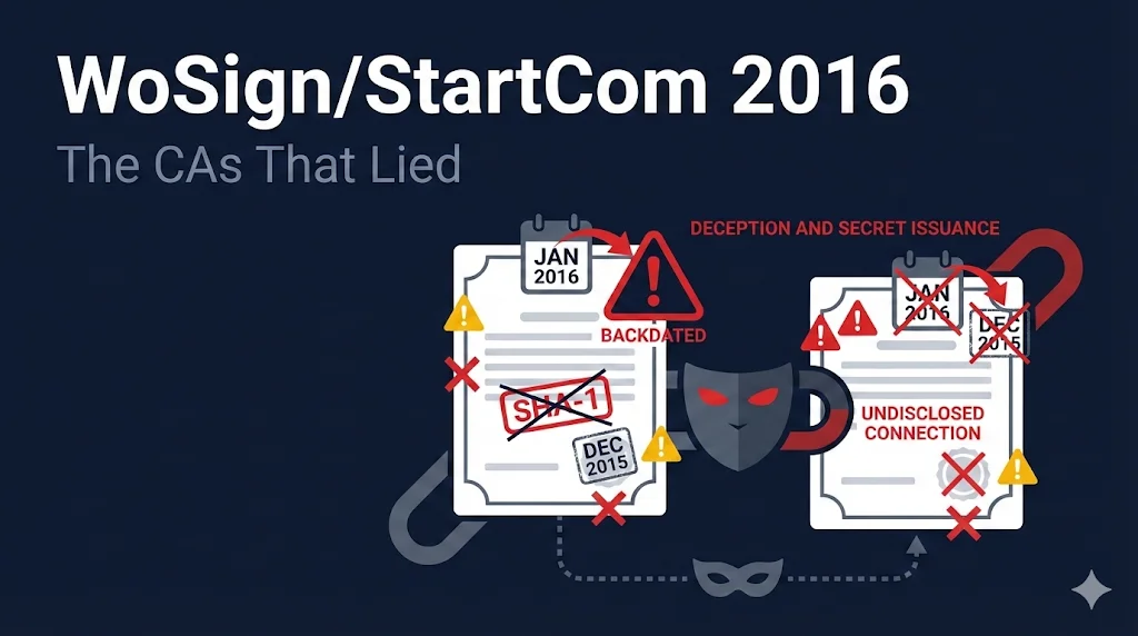 WoSign/StartCom 2016: The CAs That Lied - Deception and Secret Issuance with backdated certificates
